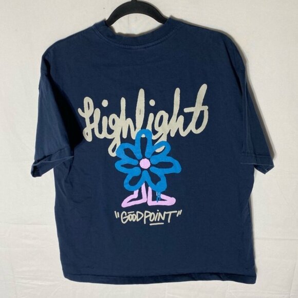 The Worth Now Navy Blue Highlight Good Point Graphic T Shirt M - Picture 2 of 13